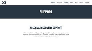 
                            1. Product Support for Social Discovery - X1