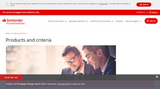 
                            2. Products and criteria - Santander for Intermediaries