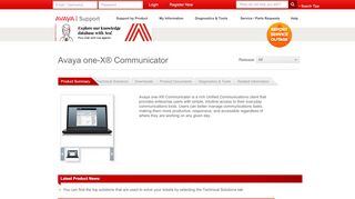 
                            3. Products - Avaya one-X® Communicator - Avaya Support