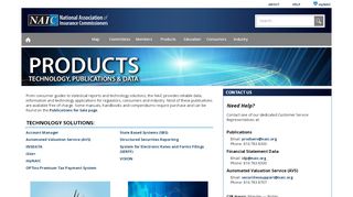 
                            4. Products & Services - National Association of Insurance Commissioners