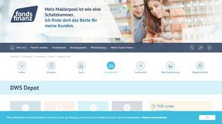 
                            7. Produktwelt: DWS Depot – Fonds Finanz Maklerservice GmbH