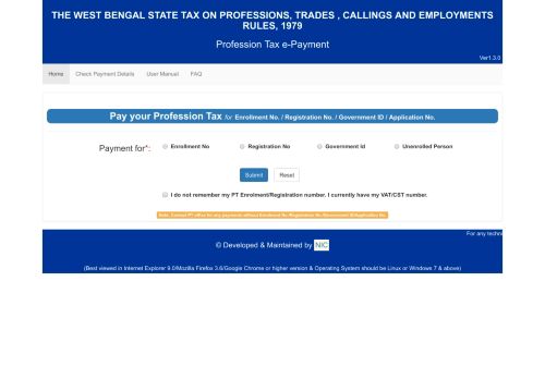 
                            6. Profession Tax E-Payment