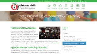 
                            2. Professional Development & Training - Apple Montessori Schools