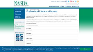 
                            5. Professional Literature Request | NASBA