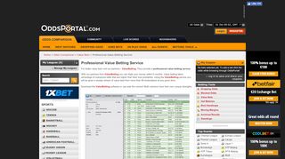 
                            1. Professional Value Betting Service - Odds Portal