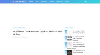 
                            4. Profil Desa Dan Kelurahan (Aplikasi Berbasis Web Online ...