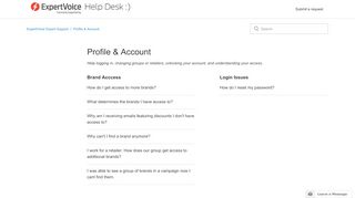 
                            4. Profile & Account - Experticity Expert Support