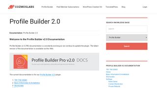 
                            6. Profile Builder 2.0 Documentation - Cozmoslabs
