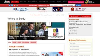 
                            5. Profile Kuala Lumpur Metropolitan University College (KLMU) - Where ...