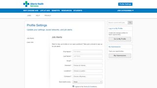 
                            5. Profile Settings - Alberta Health Services Careers