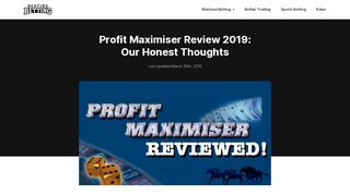 
                            10. Profit Maximiser Review 2019: Is It Really Worth the Money?