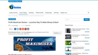 
                            9. Profit Maximiser Review - Lucrative Way To Make Money Online!!