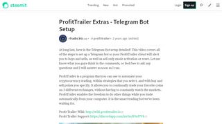 
                            7. ProfitTrailer Extras - Telegram Bot Setup — Steemit