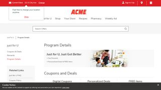 
                            4. Program Details | acme markets