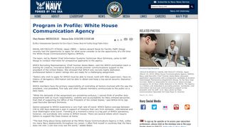 
                            7. Program in Profile: White House Communication Agency - Navy.mil