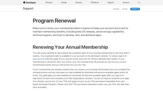 
                            9. Program Renewal - Support - Apple Developer