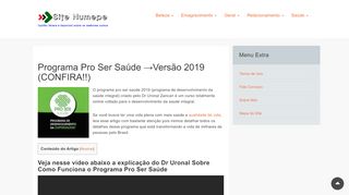 
                            4. Programa Pro Ser Saúde →Versão 2019 (CONFIRA!!)