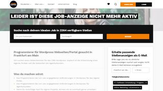 
                            8. Programmierer für Wordpress Webseiten/Portal gesucht in Frankfurt ...