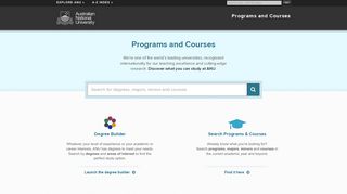 
                            8. Programs and Courses - ANU