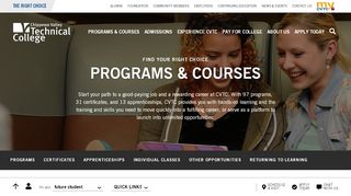 
                            1. Programs & Courses | CVTC