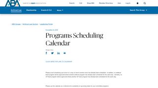 
                            5. Programs Scheduling Calendar - American Bar Association