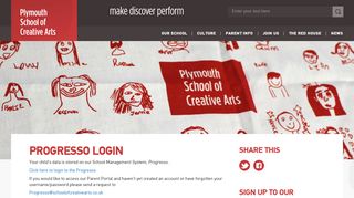 
                            7. Progresso Login - Plymouth School of Creative Arts