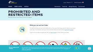 
                            9. Prohibited and restricted items | Eurostar