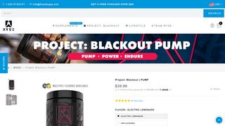 
                            3. Project: Blackout | PUMP – Ryse Supplements