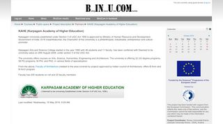 
                            9. Project description: KAHE (Karpagam Academy of Higher Education)