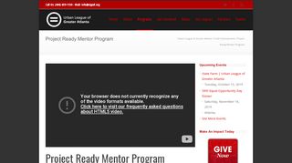 
                            4. Project Ready Mentor Program - Urban League of Greater Atlanta