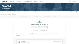 
                            7. Projection in AGOL? | GeoNet, The Esri Community | GIS and ...