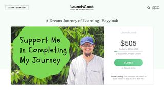 
                            8. Projects | A Dream Journey of Learning- Bayyinah | LaunchGood