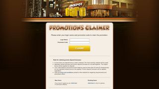 
                            7. Promotion Claimer :: Jackpot Cafe UK