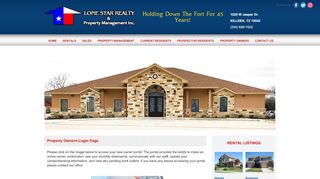 
                            1. Property Owners Login Page - Lone Star Realty