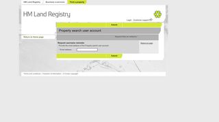 
                            1. Property search user account - Land Registry