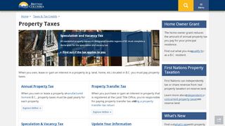 
                            2. Property Taxes - Province of British Columbia - Government of BC