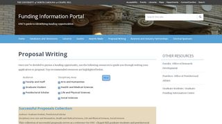 
                            9. Proposal Writing - Funding Information Portal - UNC Chapel Hill