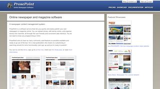 
                            6. ProsePoint: Online newspaper and magazine software