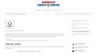 
                            3. Prosperity Bank Online Banking Sign-In - American Credit ...