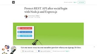 
                            2. Protect REST API after social login with Node.js and Express.js - Medium