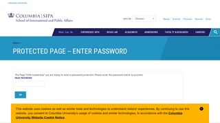 
                            6. Protected page -- Enter password | Columbia SIPA