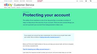 
                            8. Protecting your account | eBay