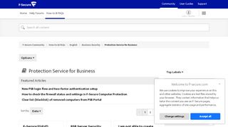 
                            5. Protection Service for Business - F-Secure Community
