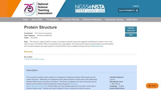 
                            9. Protein Structure - NGSS@NSTA