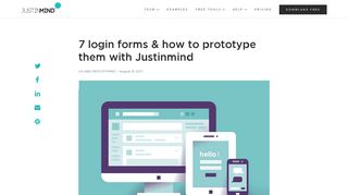 
                            3. Prototyping login and sign up forms for web and mobile - Justinmind