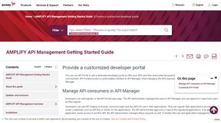 
                            2. Provide a customized developer portal - Documentation - Axway