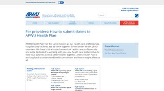 
                            2. Provider Claim Submission to APWU Health Plan