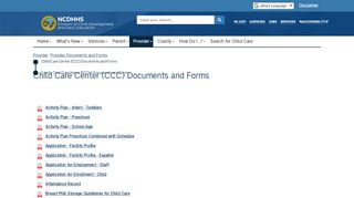 
                            9. Provider Documents and Forms - NC Child Care