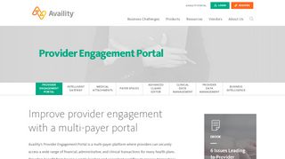 
                            4. Provider Engagement Portal - Availity