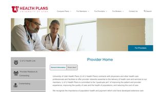 
                            2. Provider Home - University of Utah Health Plans